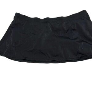 Jaclyn Smith Black Swim Skirt With Built-In Briefs Size 18 Polyester & Spandex